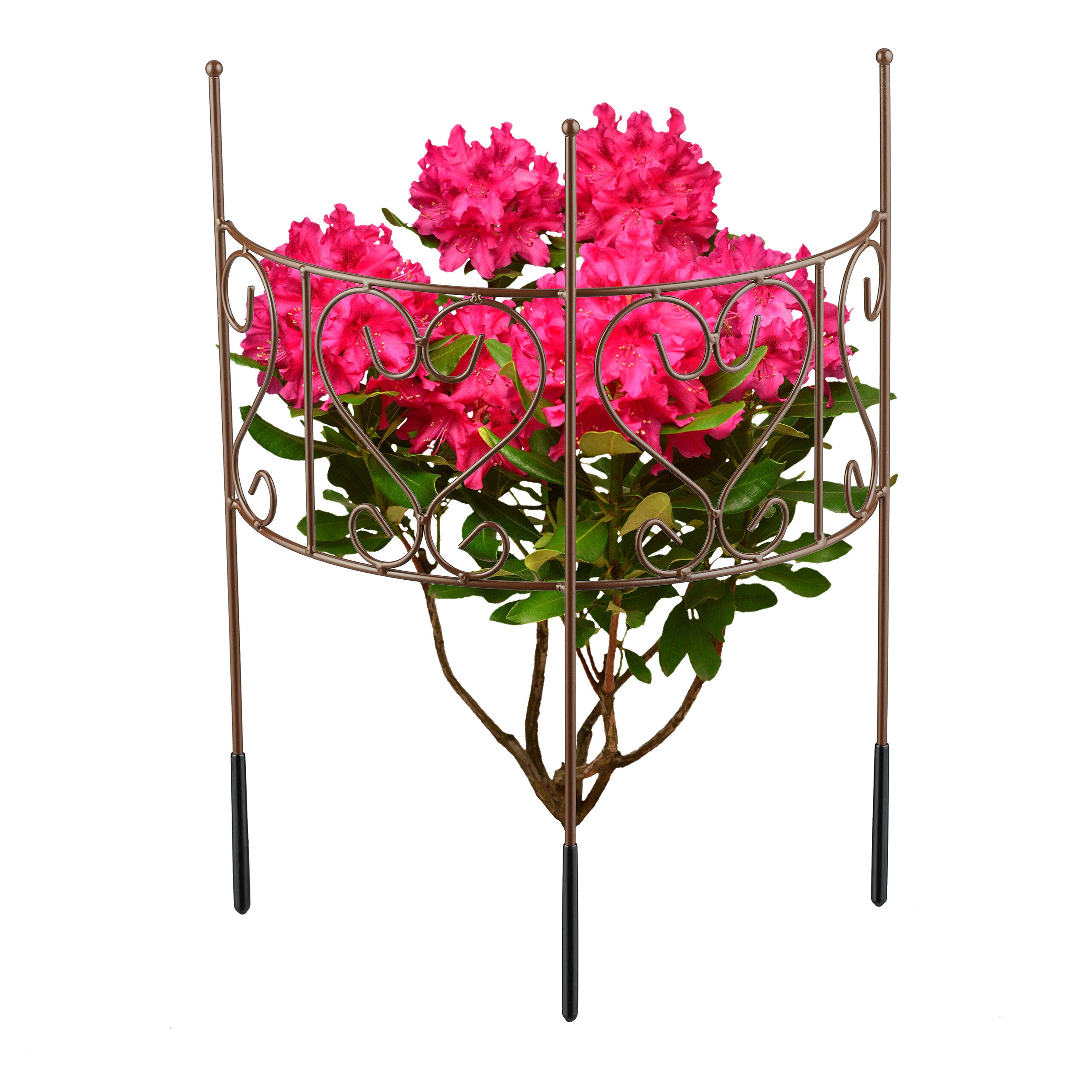 Supporto per piante in metallo, rotondo, design artistico, in