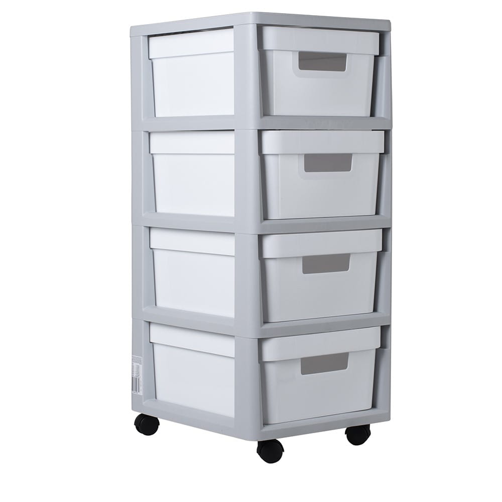 Regał INFINITY 4x11 L szary/biały Curver