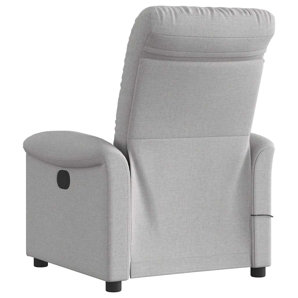Fauteuil de massage | Fauteuil de relaxation | Chaise de relaxation inclinable électrique gris nuage tissu CFW794219 - 7