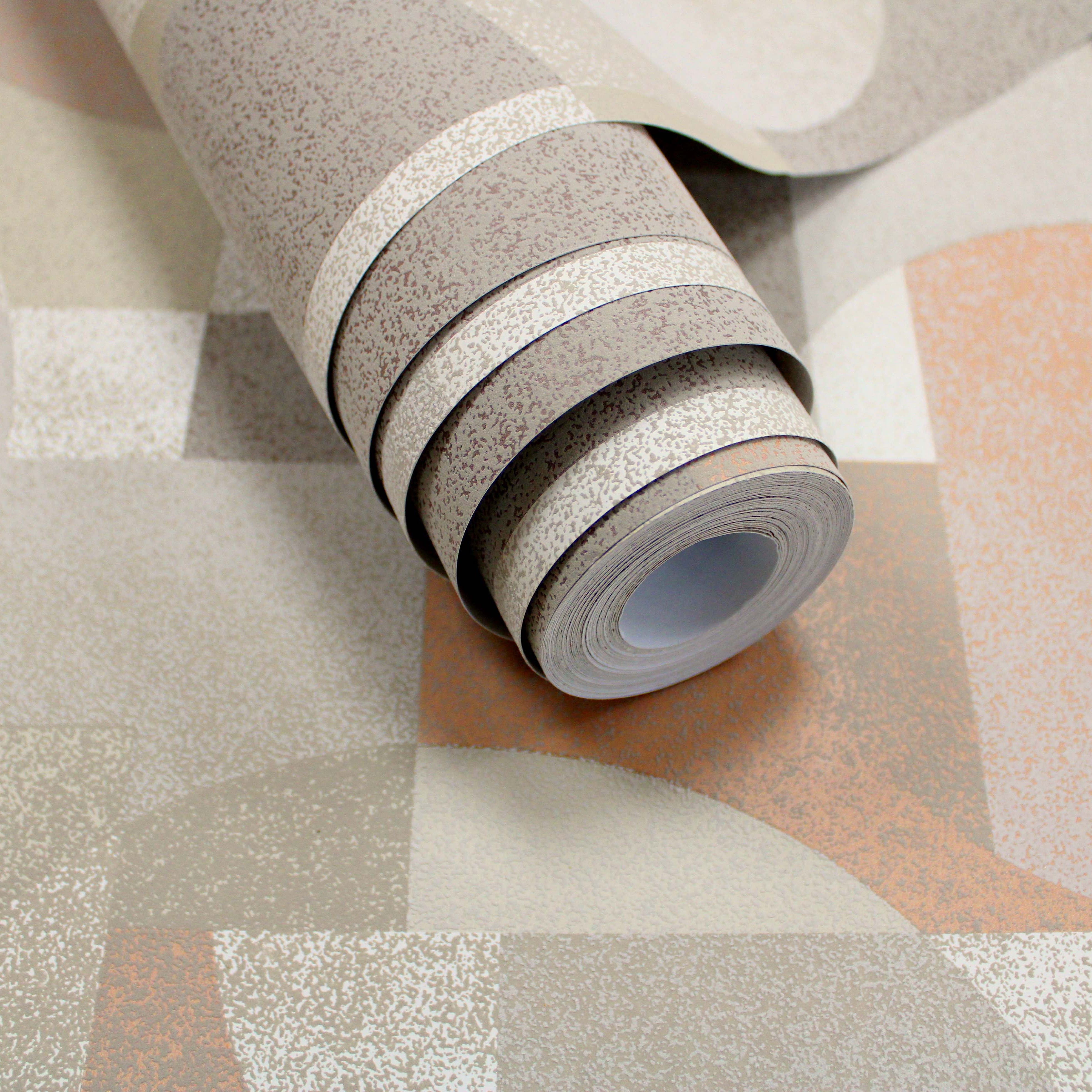 Holden Decor Papier Peint Venn Orange 53 cm x 10,05 m | Leroy Merlin