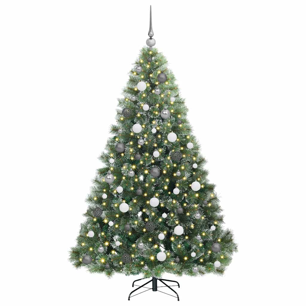 Sapin de Noël artificiel avec 300 LED Vert 180 cm PE et PVC vidaXL - 4