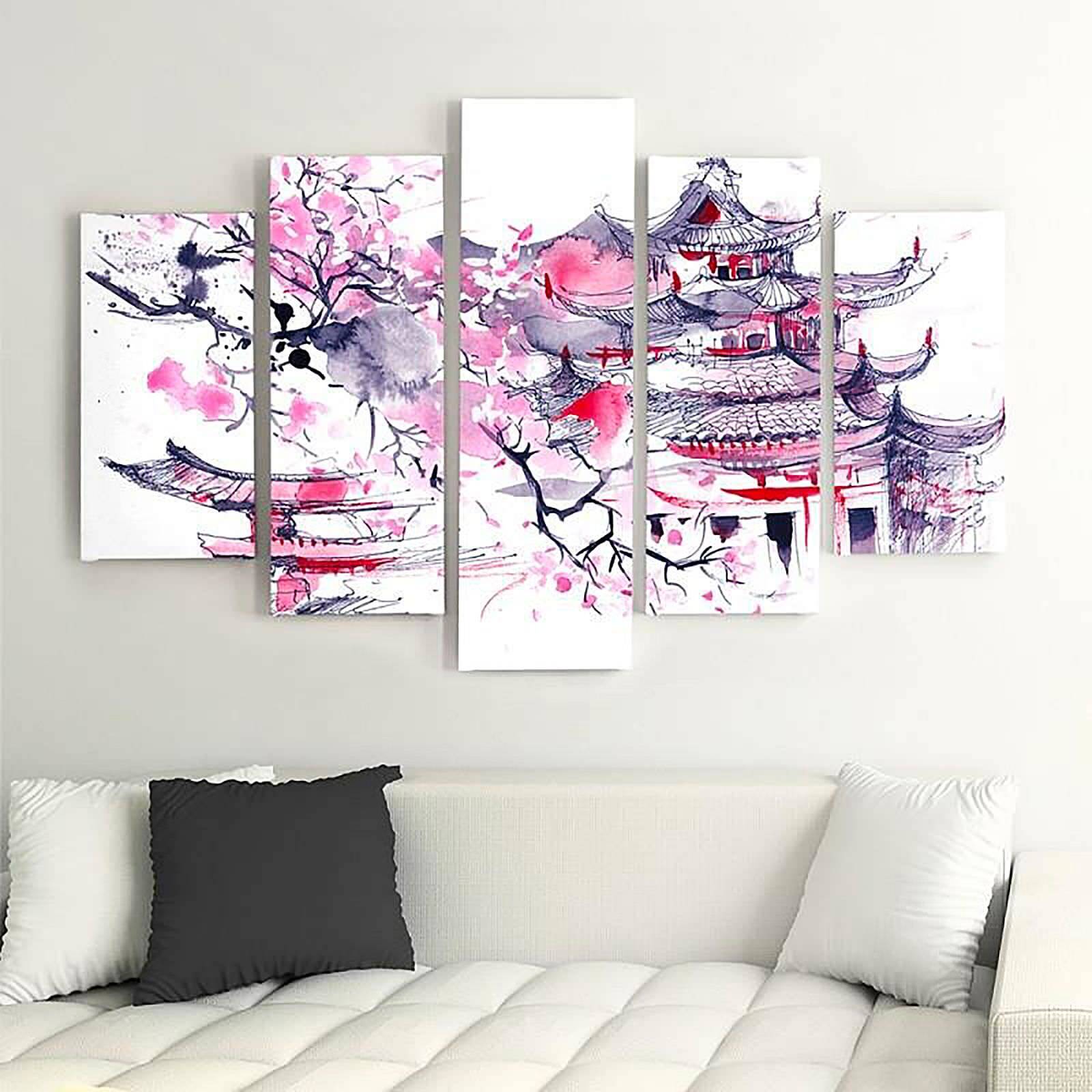 Tableau un paysage japonais - 300 x 140 cm - 3