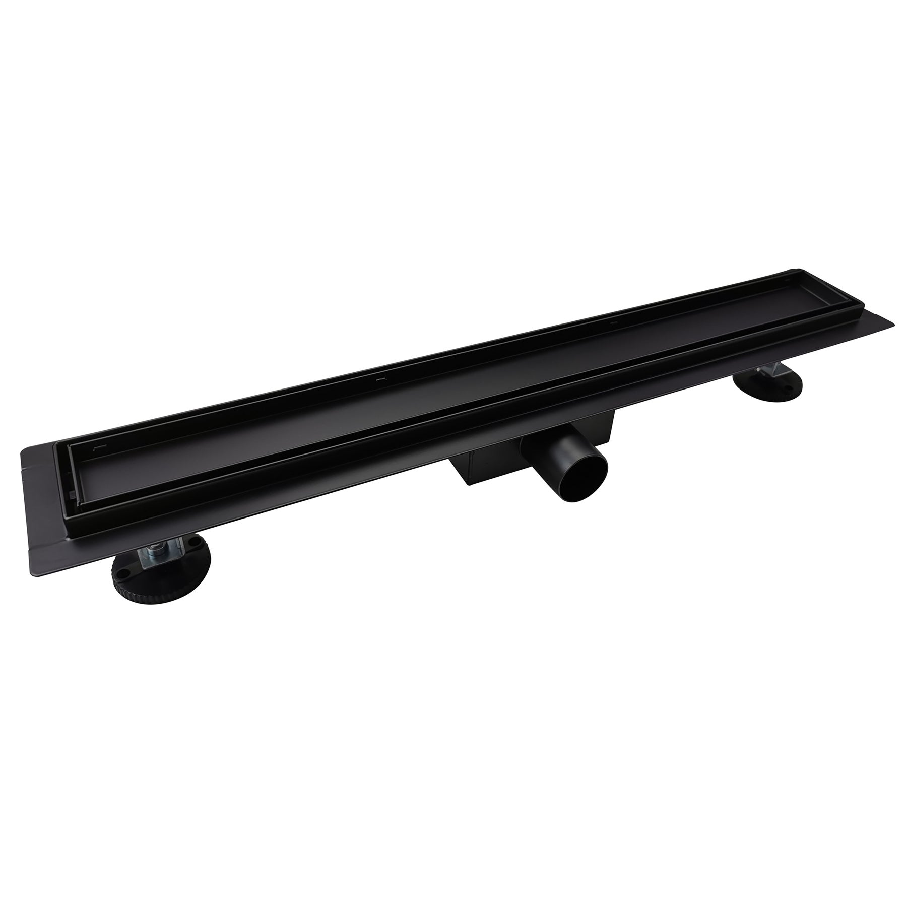 Odpływ liniowy podłogowy prysznicowy ze stali nierdzewnej, kolor czarny 70 cm