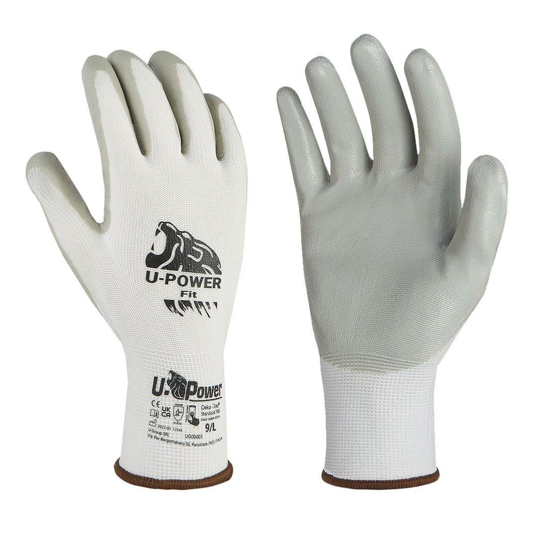 Gants De Travail Nitrile ANDANDA - 6 Paires XL - Antidérapants, Confortables - Pour Logistique, Bricolage, Jardinage
