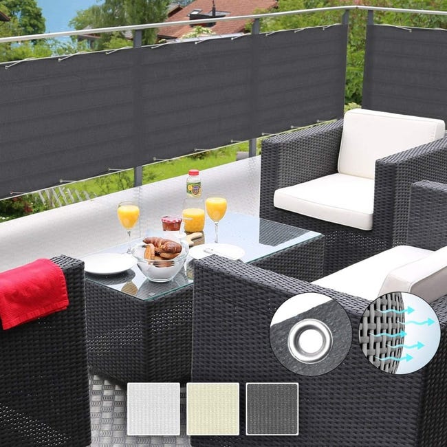 Telo Ombreggiante 3x3 M Con Occhielli - 80% Anti UV, Rete Frangivento Per Piante E Piscine - Foto 8