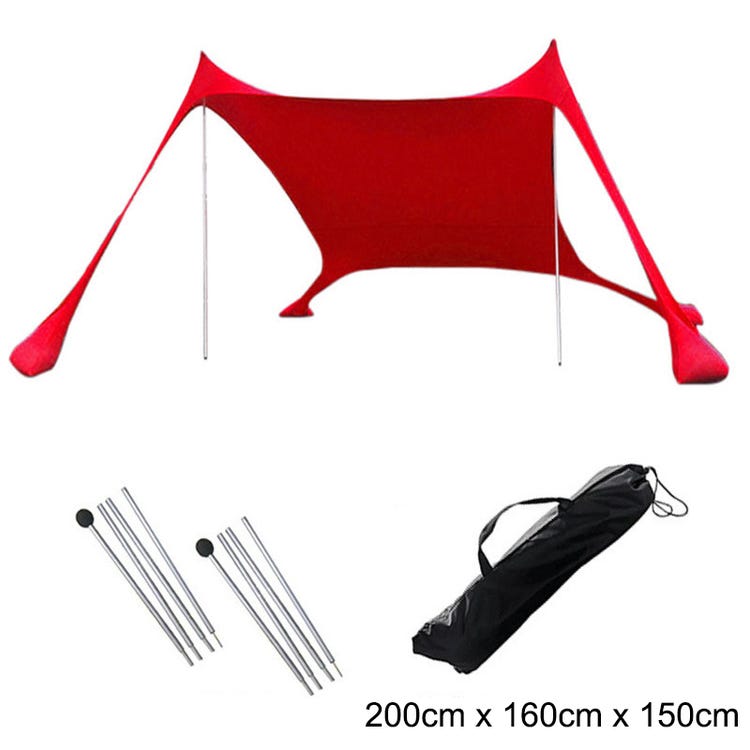 Auvent de plage, tente de plage, ombrage Pop-Up, abri solaire Portable, installation facile, pour Camping en plein air familial, 200x160x150cm - 2