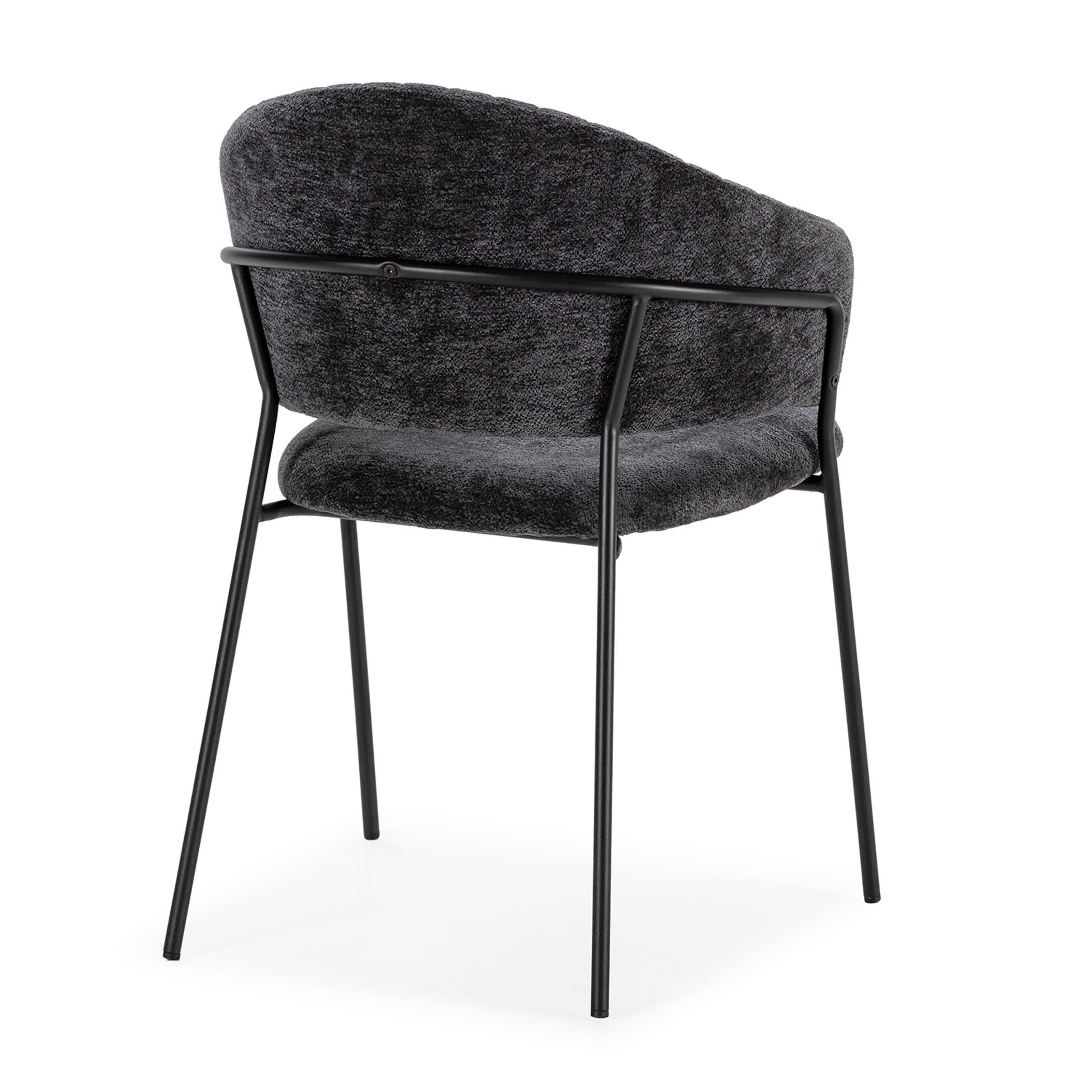 Set di 2 sedie in tessuto con gambe in metallo 49x54 h75 cm - 5