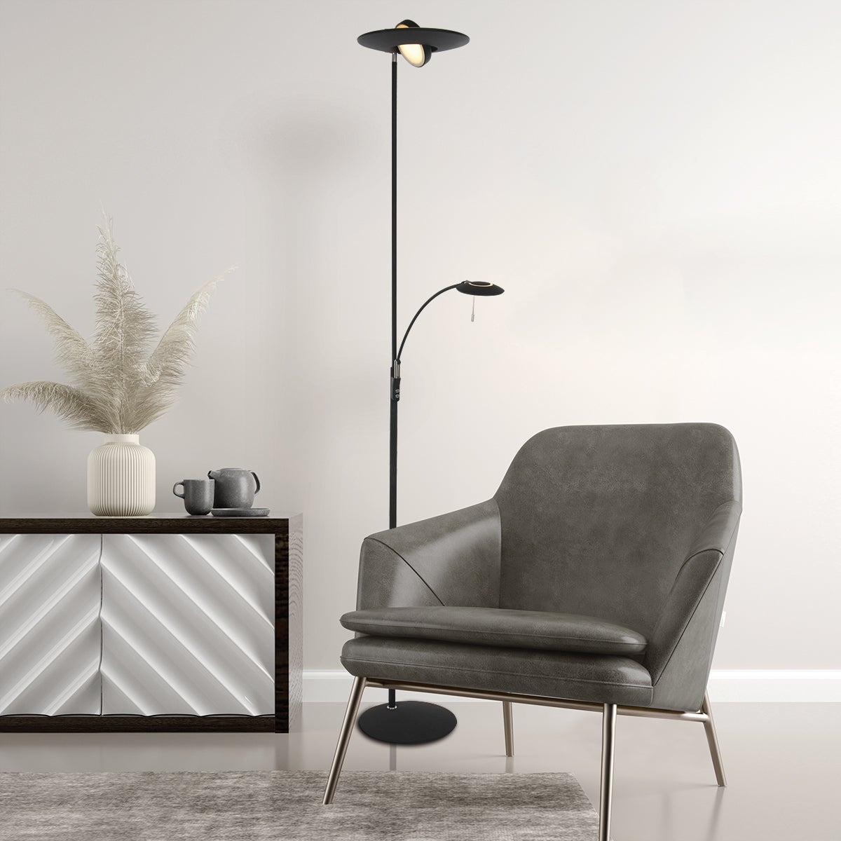 Steinhauer - lampadaire - Zenith LED - noir - plastique métal - Ø 28cm - LED - 7860ZW - 3