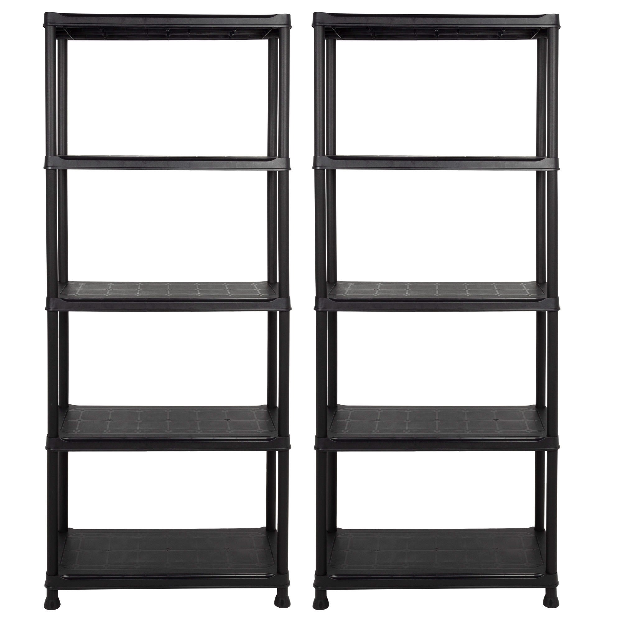 Curver Pack 2 prateleiras de plástico resistente 5 prateleiras 75x32x176 cm - 9