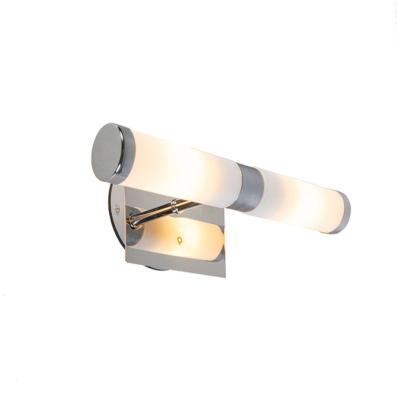 Qazqa lampa ścienna IP44 - Bath - chrom, max. 28w, g9, z 2 punktami świetlnymi, 22.3cm, IP44 oświetlenie wewnętrzne