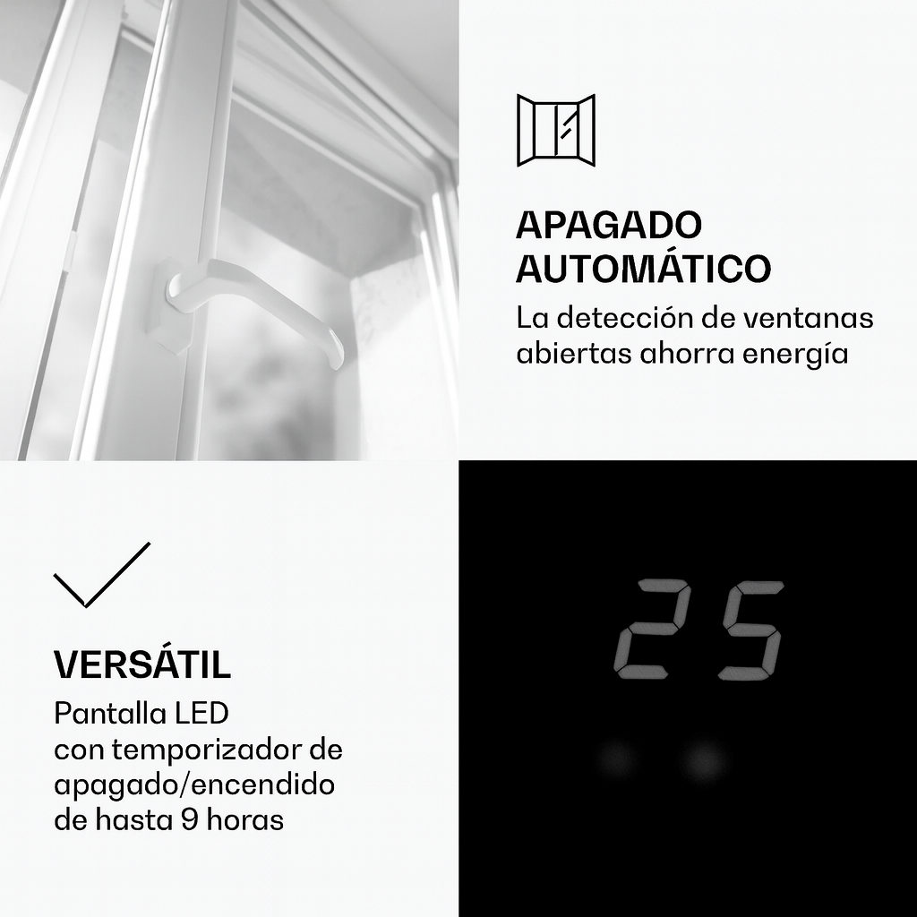 DUPI Chimenea Eléctrica Nero Pro SENZIA | 3 en 1 con Calefacción | Efecto Llama | 12 Colores Llama | APP Tuya-Smart Life-Alexa | Blanco | 134x58x21cm - 4