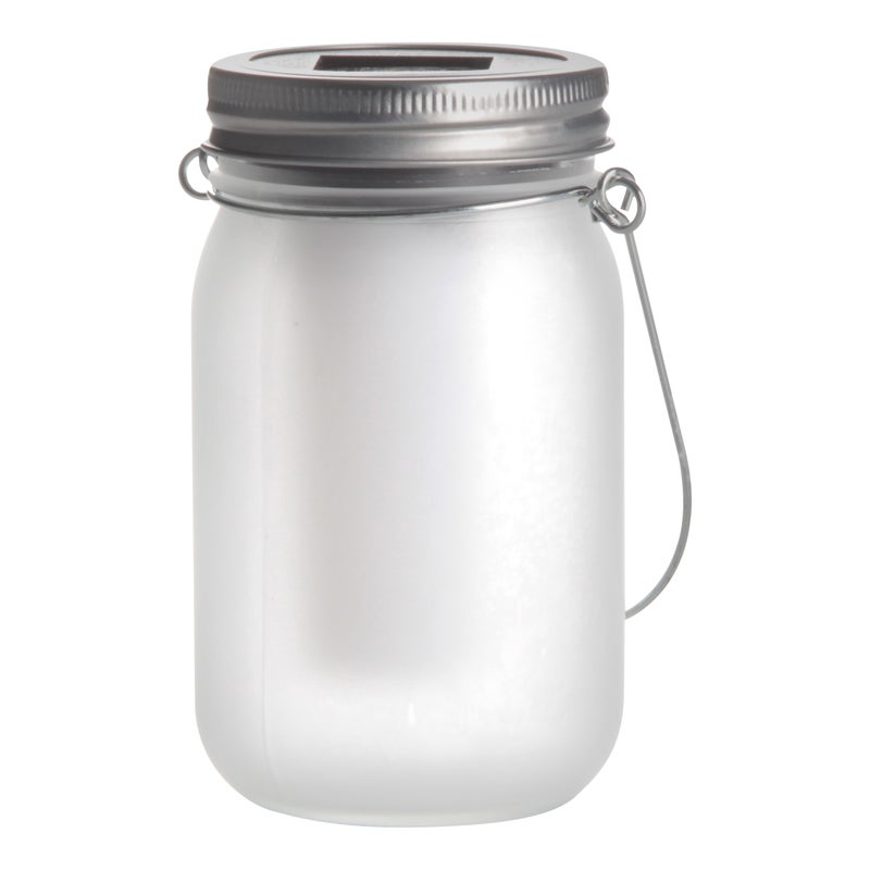 Lampa solarna LED dekoracyjna słoik płomień 1.2W 7,5x13cm IP44 efekt ognia MasterLED