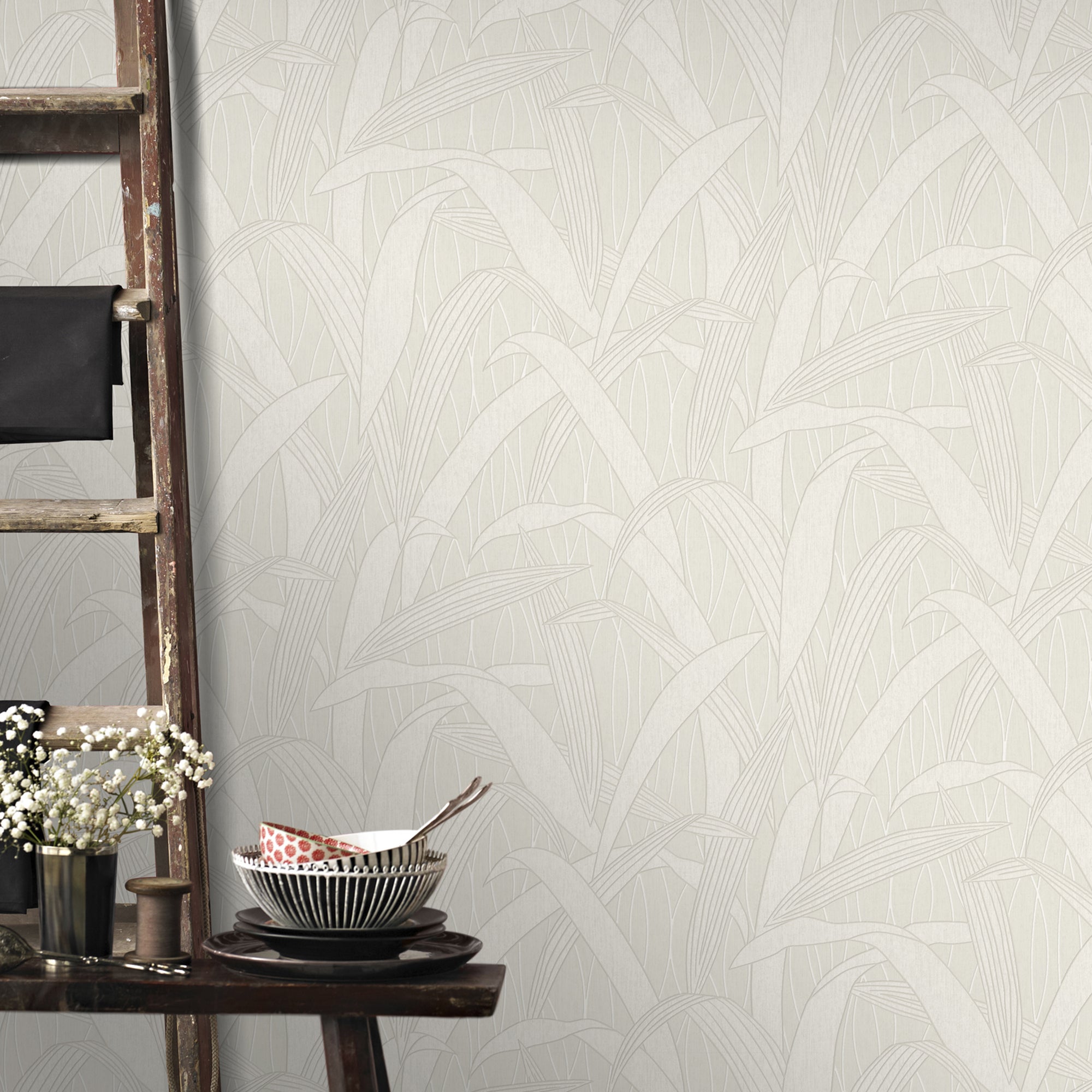 Papier peint intissé Silla 1005 x 52cm Sable | Leroy Merlin