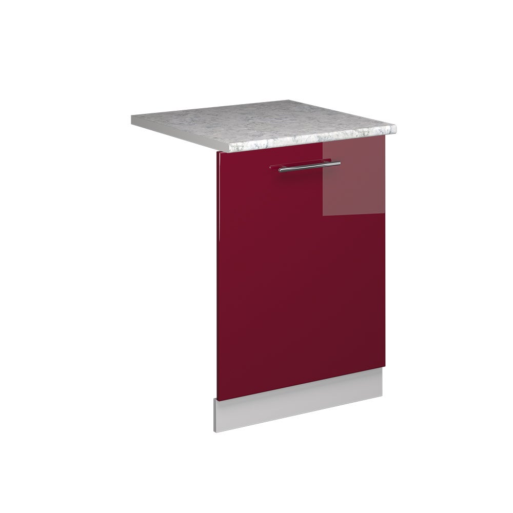 Vicco Panel przedni zmywarki Fame-Line, Bordowa Czerwień wysoki połysk, 60 cm , BP Marmur
