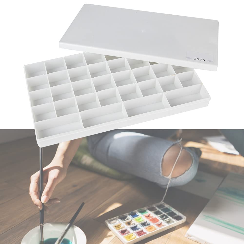 Boîte de peinture pigmentée carrée Palette de mélange de couleurs Aquarelle Gouache Acrylique Fournitures d'art applicables Dessin Peinture pigmentée - 8