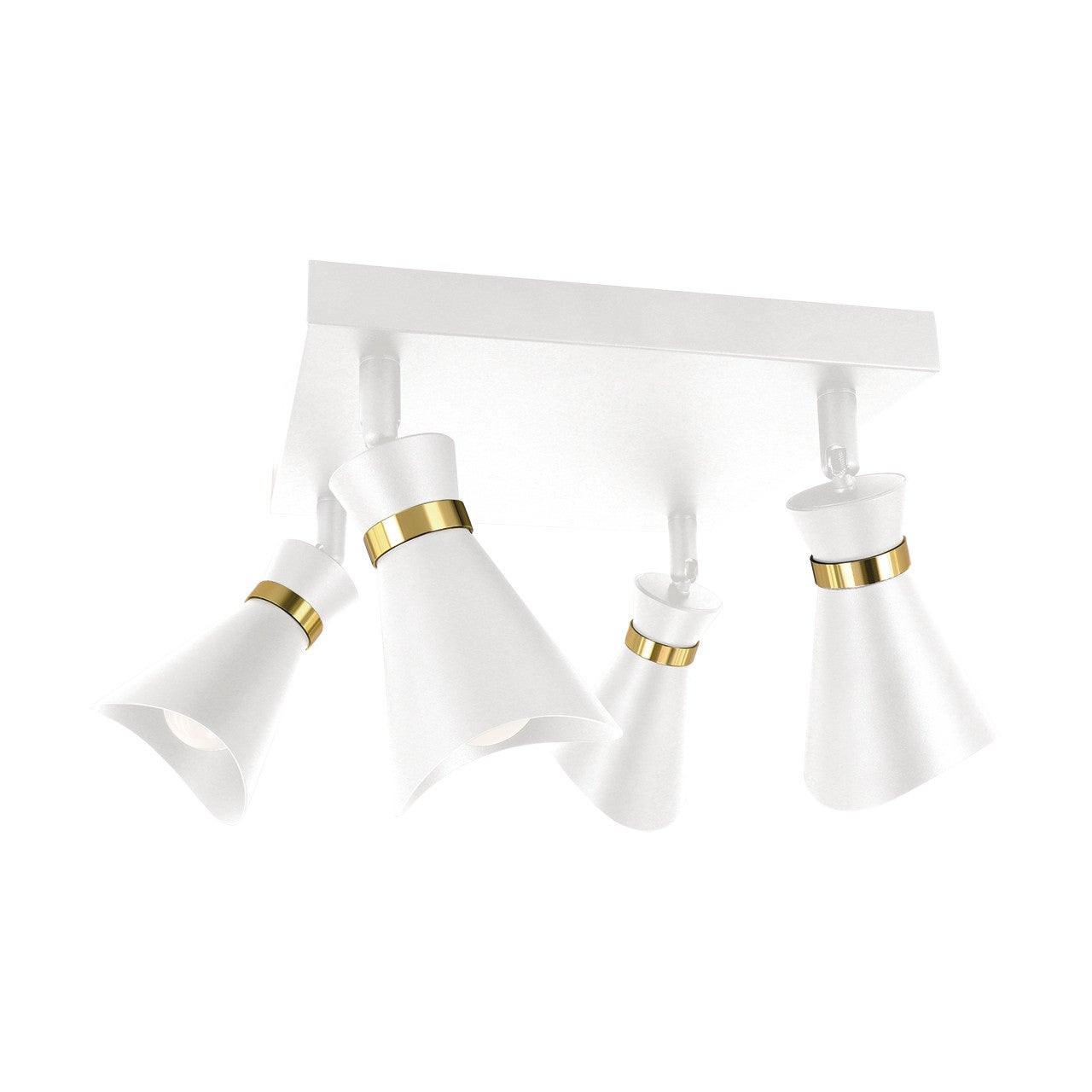 Lampa sufitowa wisząca Loreta biało-złota 4xE14x35W reflektory wym: 19,5 x 25 x 25 cm aluminium Struhm