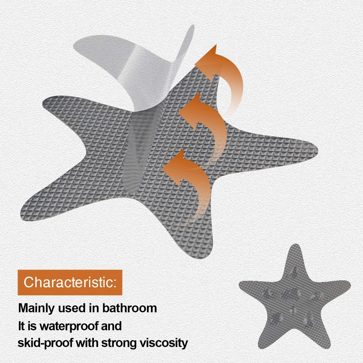 LINGJIA 24 Pezzi Tappetino Doccia Antiscivolo, 38cm Strisce