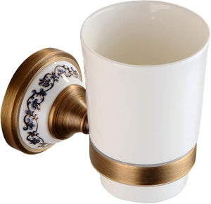 Lot D'accessoires De Salle De Bains En Porcelaine – Vintage – Multicolore
