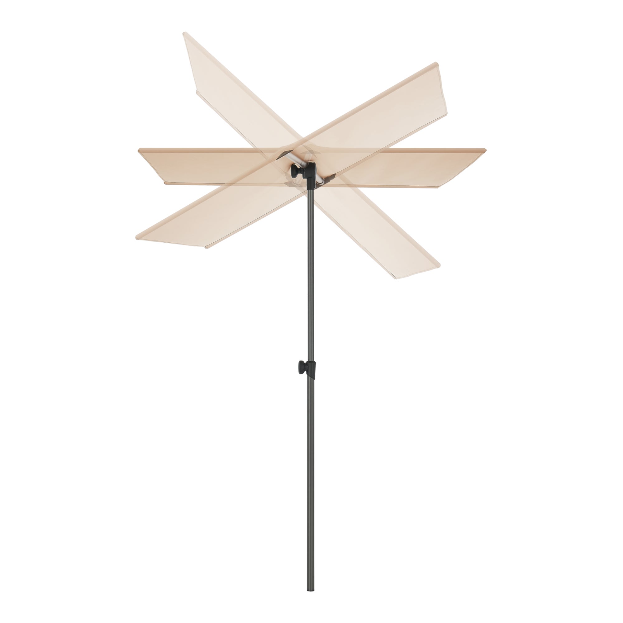 Parasol Carsoli inclinable à 360° rectangulaire 180 x 130 cm sable [pro.tec] - 4