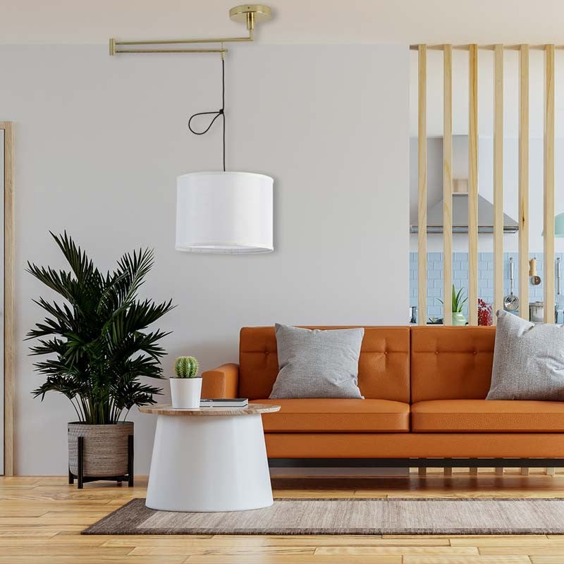 Estilo Industrial Brazo Oscilante Lámpara De Pared,E14 Nórdico Brazo Largo Ajustable Apliques De Pared Para Dormitorio Sala De Estar Pasillo Fondo Lámpara De Lectura De La Noche-Blanco Largo
