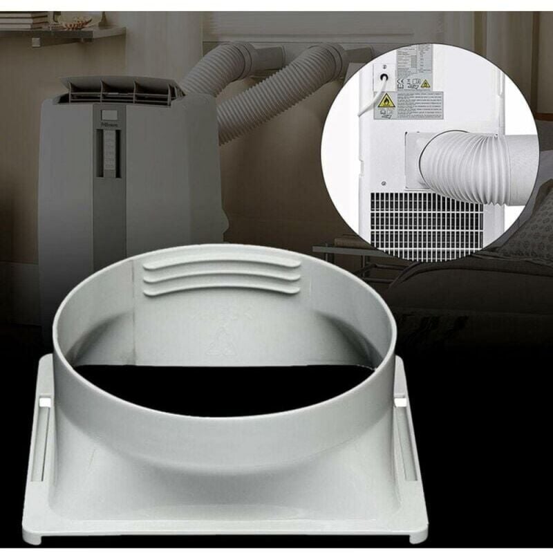 Adaptateur d'interface de tuyau d'échappement de climatiseur, adaptateur de fenêtre de tuyau d'échappement de couverture de fenêtre de 15 cm - 5
