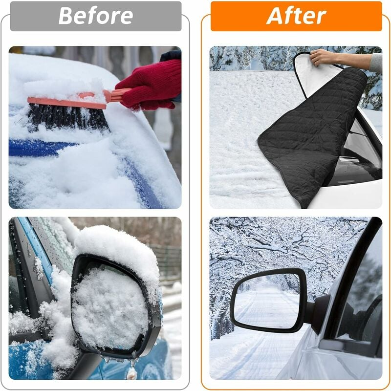 Housse Pare-brise Magnétique Feebee 183x116cm - Protection Gel Neige Soleil | Voiture SUV Camion