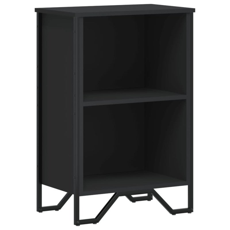 Bibliothèque noir 50x31x74,5 cm bois d ingénierie - 2