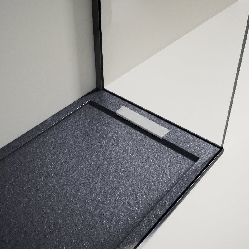 RECEVEUR DE DOUCHE RESINE ARDOISE CHARGE MINÉRALE GEL COAT 75x160