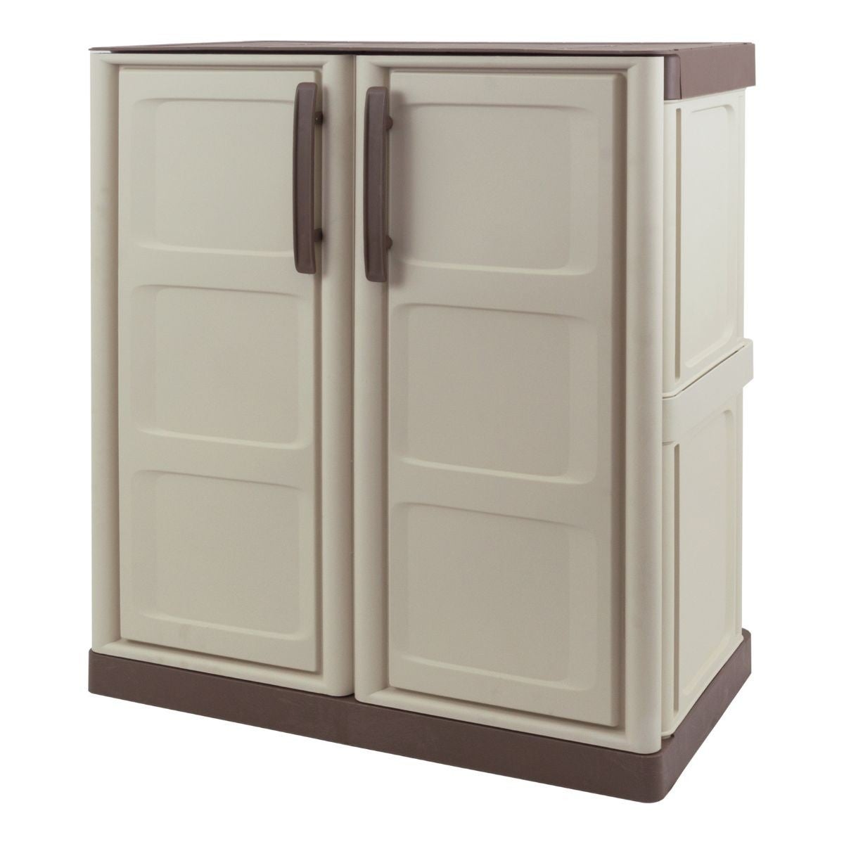 Armario Bajo para Garaje y Taller - Mueble de Almacenamiento 3 Puertas con 1 Estante de Polipropileno 102x37x84 cm Carga 20 kg - 7