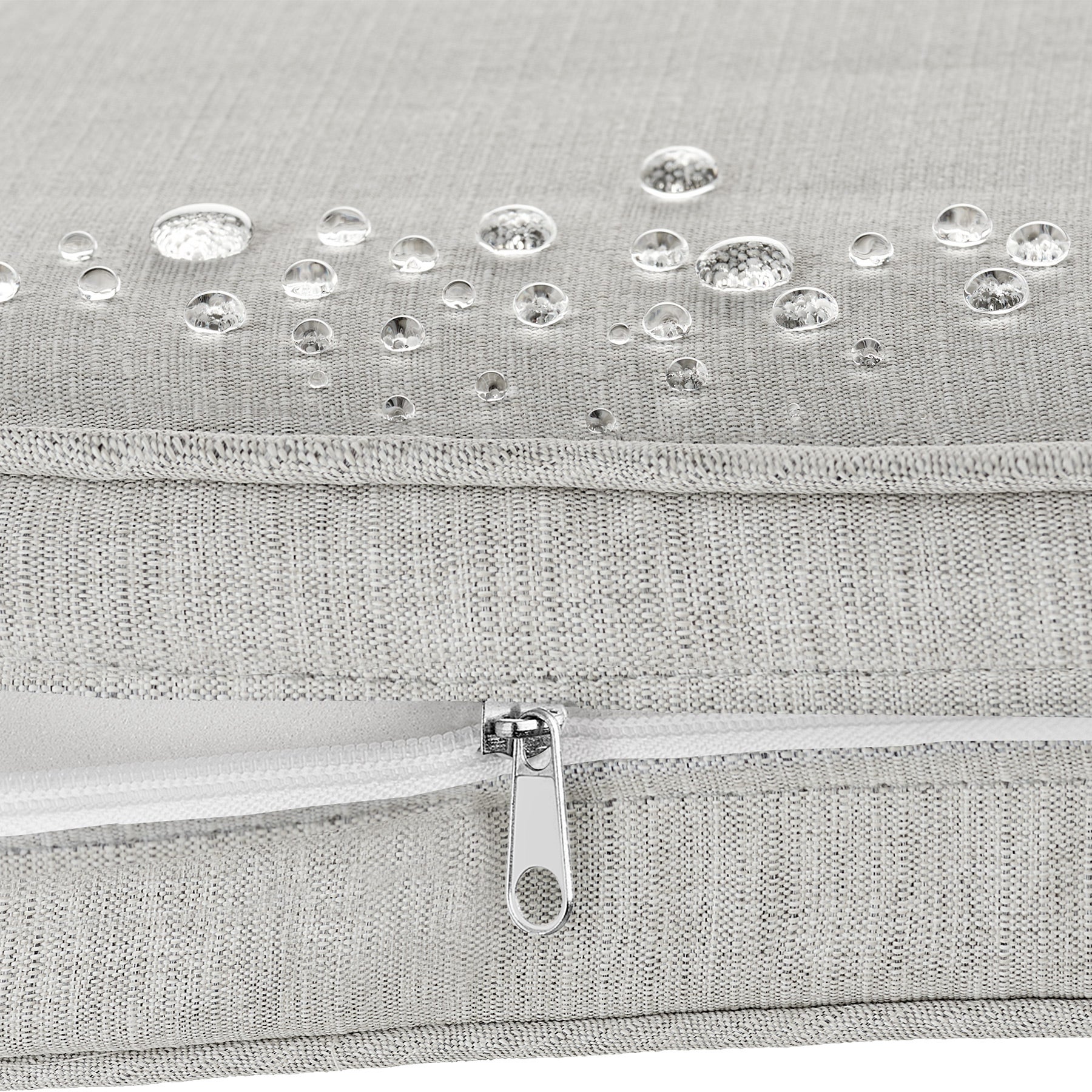 Salon de jardin Avec cadre en aluminium pour 4 personnes gris clair - 4