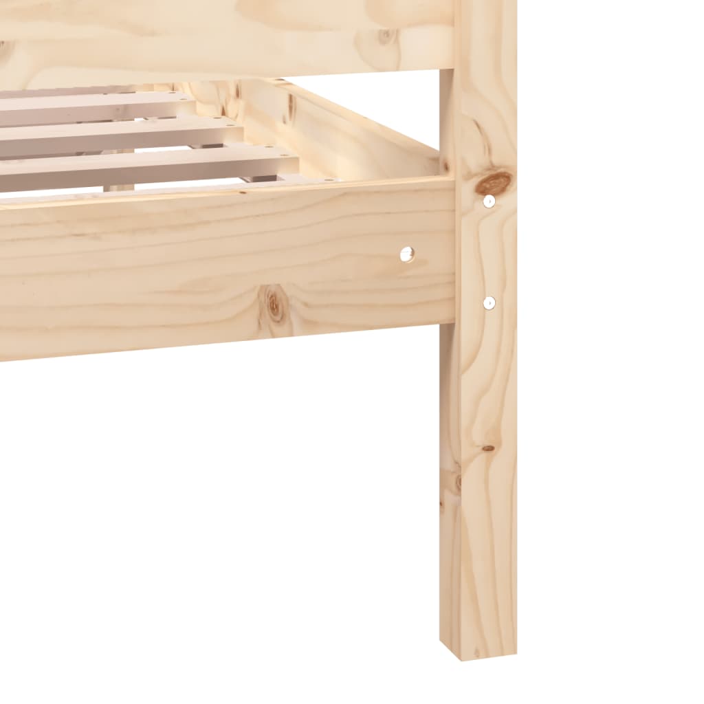 Cadre de lit sans matelas en bois massif - 7
