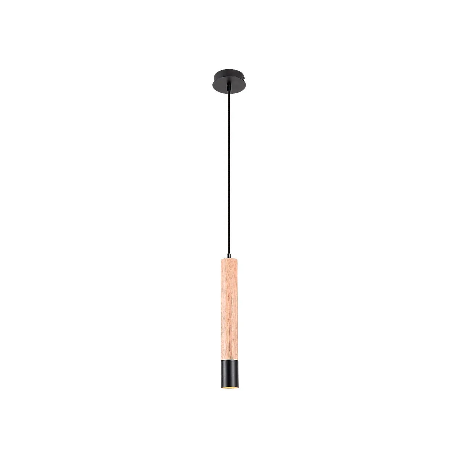 Lampa wisząca Braulia buk czarna 1xGU10x15W drewno wym:100x5,5x5,5cm IP20 Rabalux