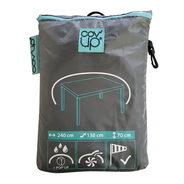 Pokrycie na stół zewnętrzny 240x130x60 cm, nieprzemakalne, CVT2