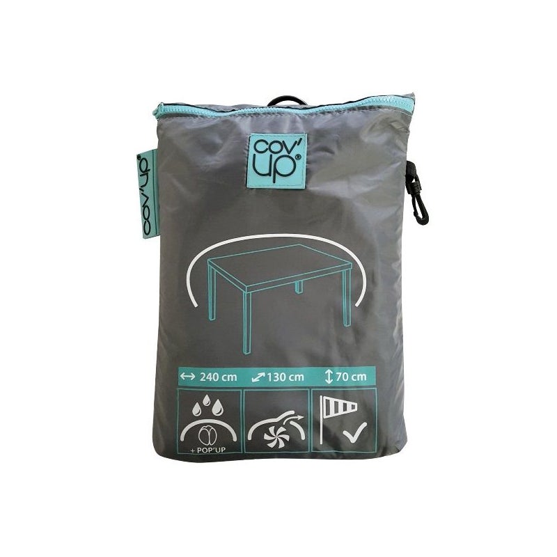 Pokrycie na stół zewnętrzny 240x130x60 cm, nieprzemakalne, CVT2