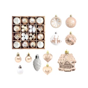 16 palline di Natale color oro champagne per albero di Natale e feste | Leroy Merlin