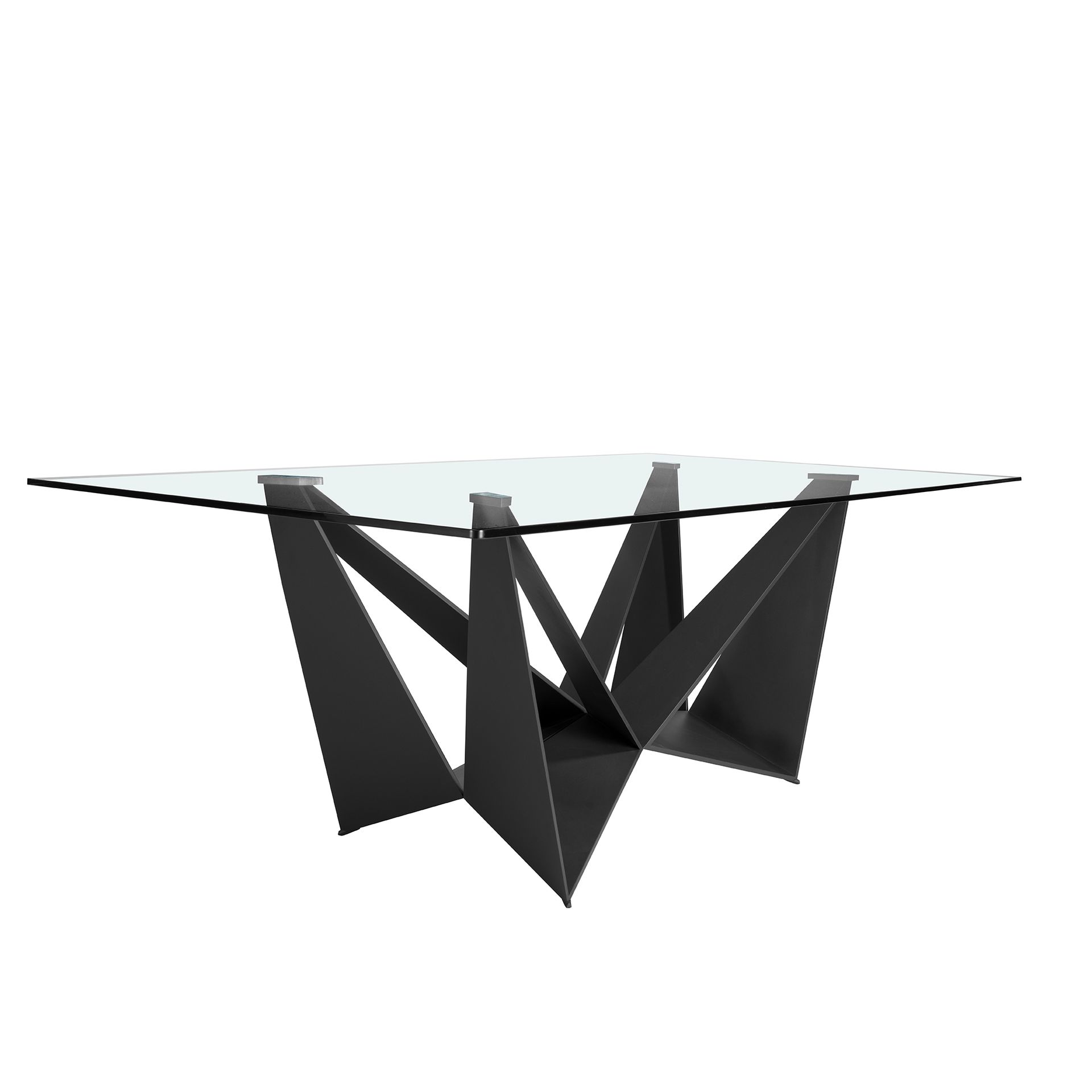 Table à manger rectangulaire en verre 240 x 120 x 75 cm. - 6