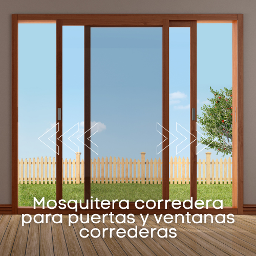 [KIT] Mosquitera corredera recortable marrón 100x200 - 8