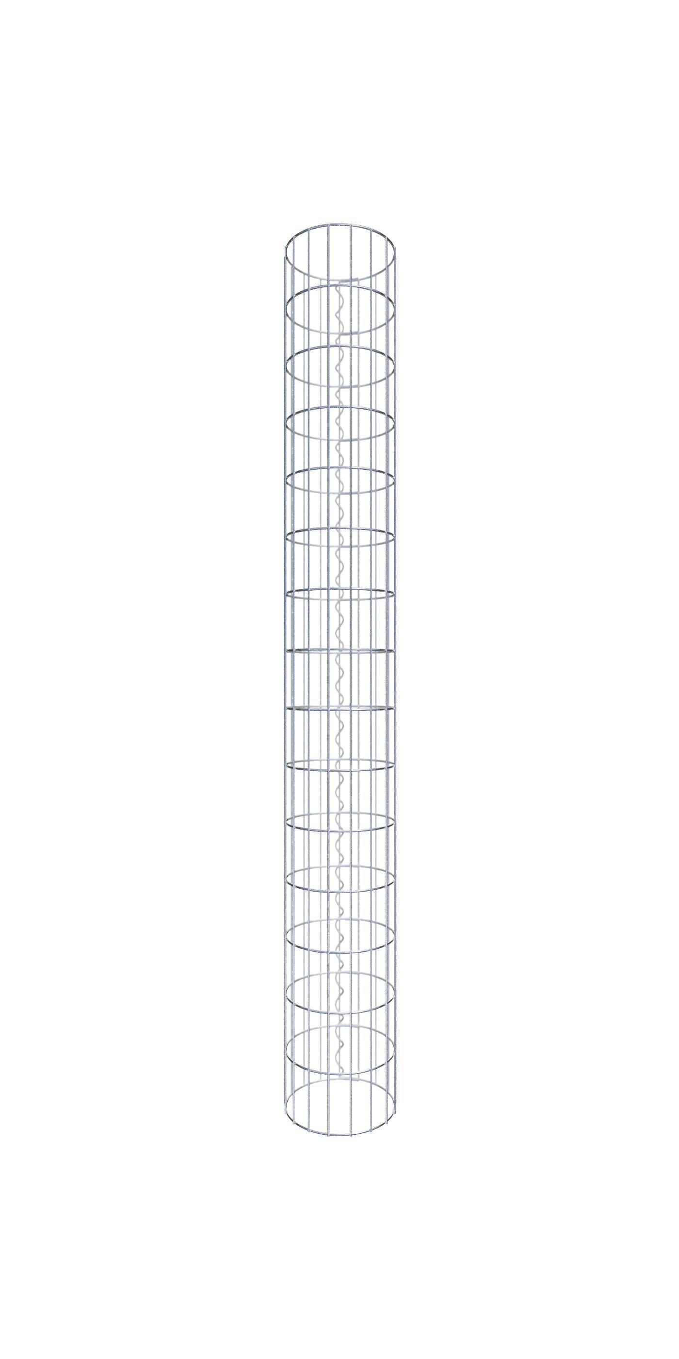 Kolumna gabionowa o średnicy 27 cm, okrągła MW 5 x 10 cm - wysokość: 1,50 m