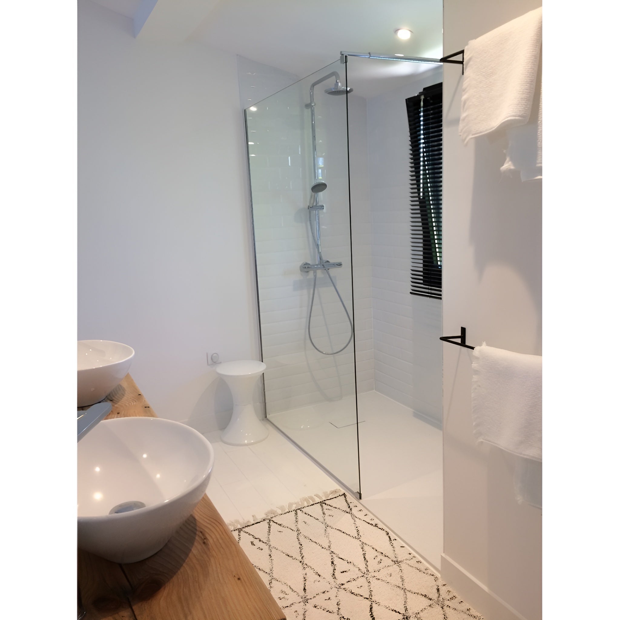 Receveur de douche 90 x 140 cm extra plat blanc PIATTO en SoliCast® surface ardoisée - 5
