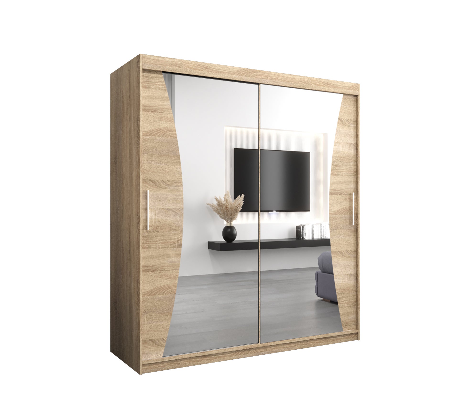 Szafa przesuwna garderoba MONACO 180 x 62 x 200 cm Sonoma - Abiks Meble