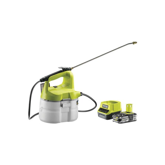 Pack RYOBI pulvérisateur 18V One+ 3,5L OWS1880 - 1 batterie 2.5Ah - 1 chargeur rapide 2.0Ah RC18120-125