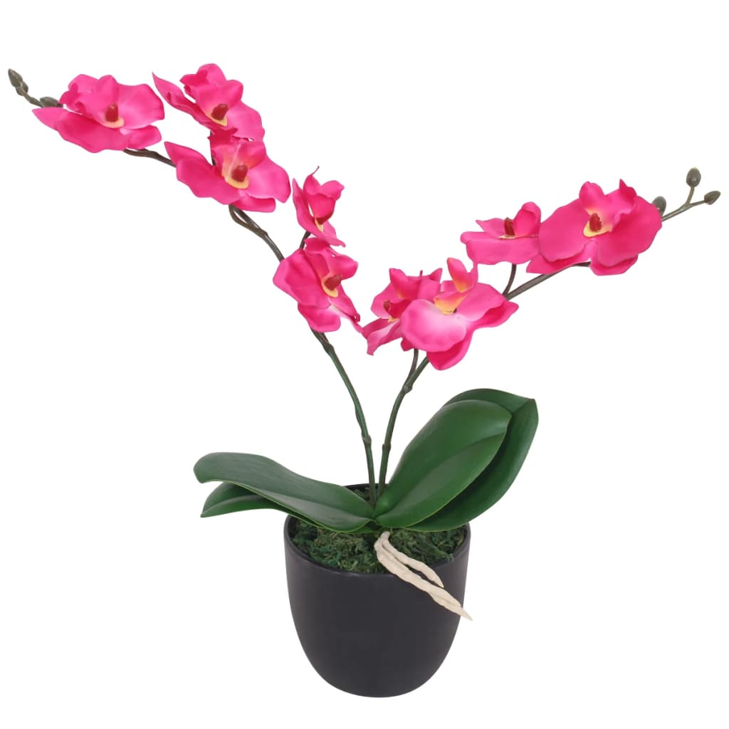 Sztuczny storczyk z doniczką, 30 cm, czerwony vidaXL