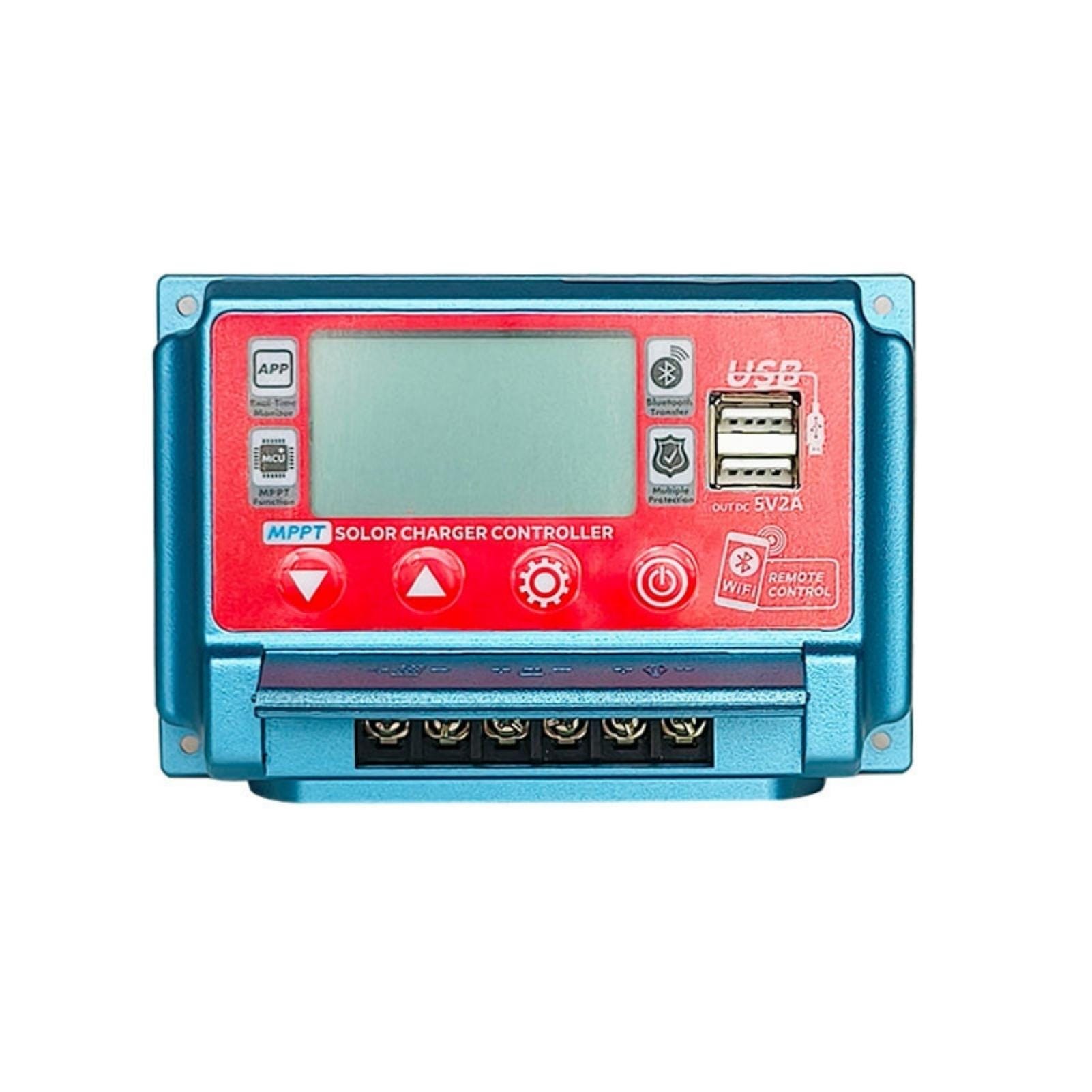 Commande Mppt Contrôleur de charge solaire MPPT WiFi BT 40A 12V-60V, écran LCD ...