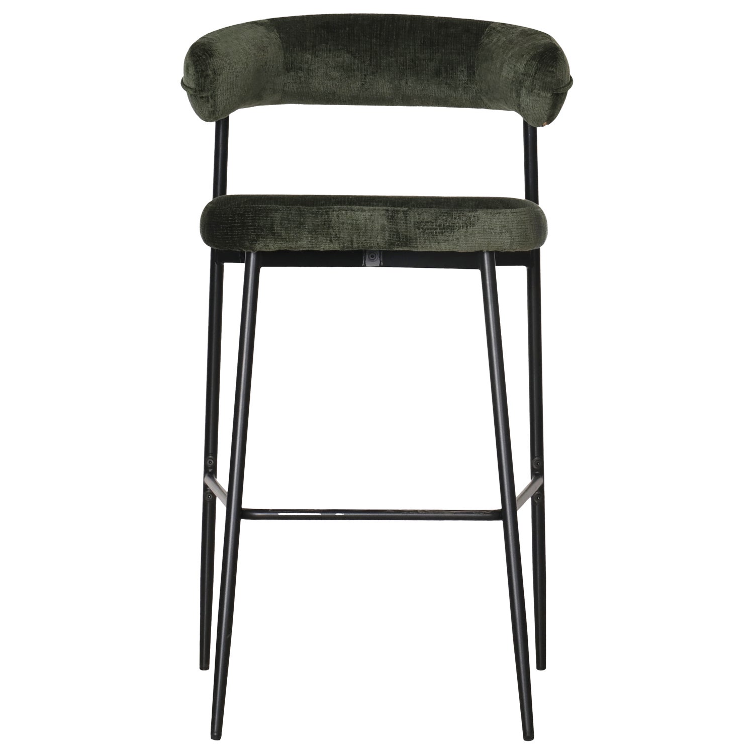 Lot de 2 tabourets de bar vert tissu THÉA - 5