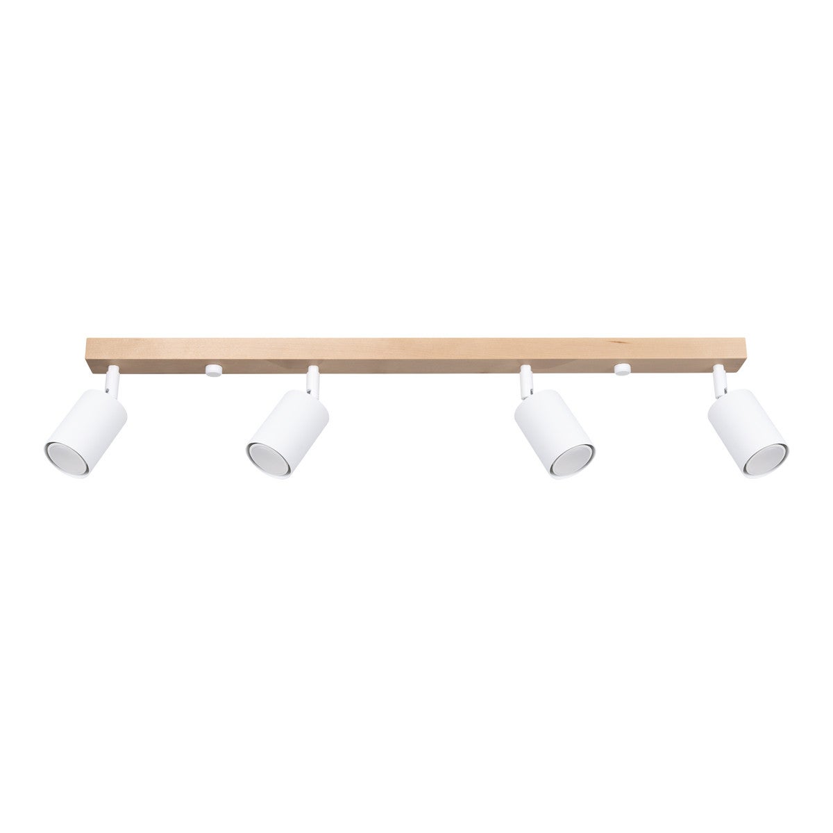 Lampa sufitowa wisząca Verdo biała i drewno 4xGU10x10W wym: 17,5 x 65 x 96 cm metal Sollux Lighting