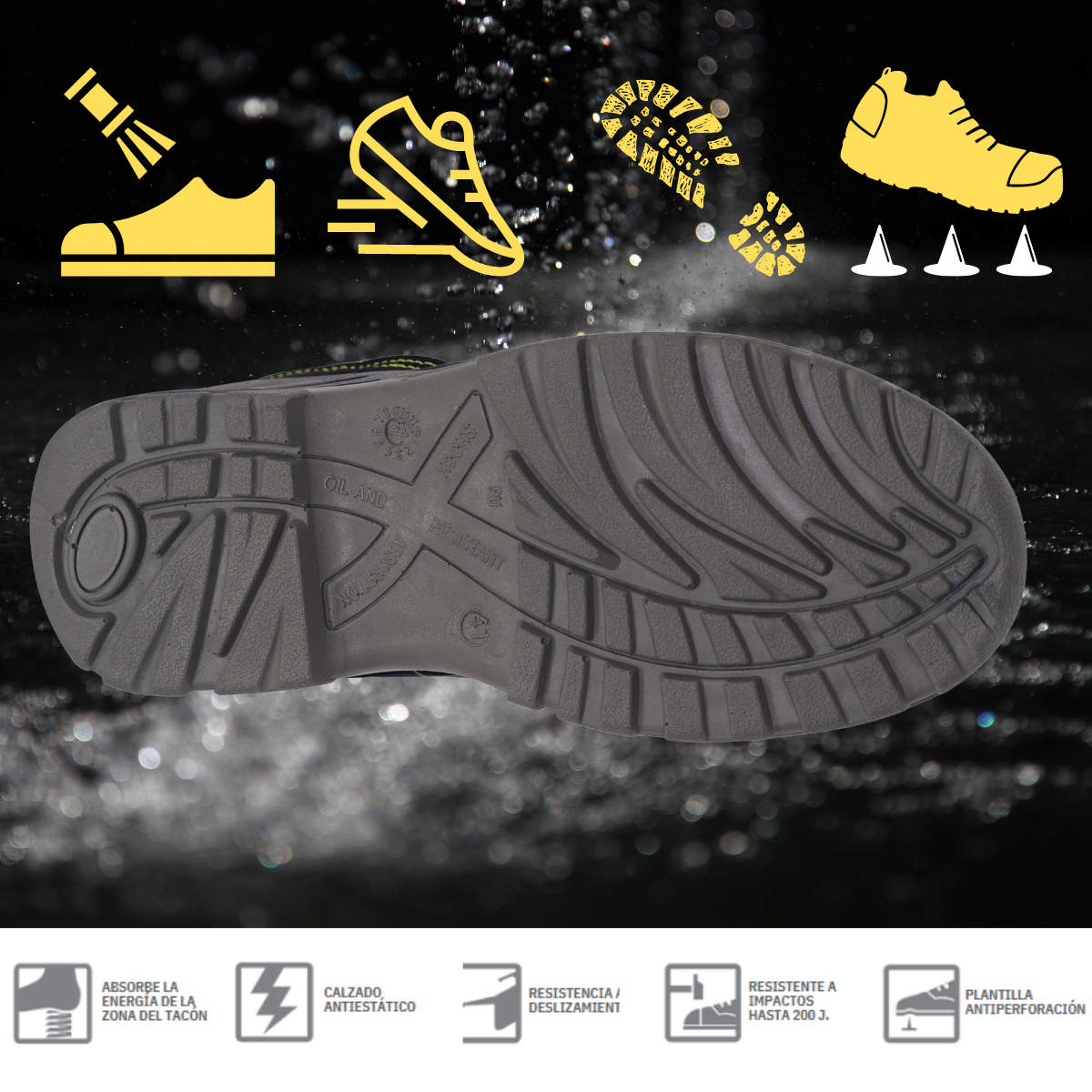 Bottes de sécurité en cuir suédé gris, Doublure haute résistance et antibactérienne Taille 37 - 2