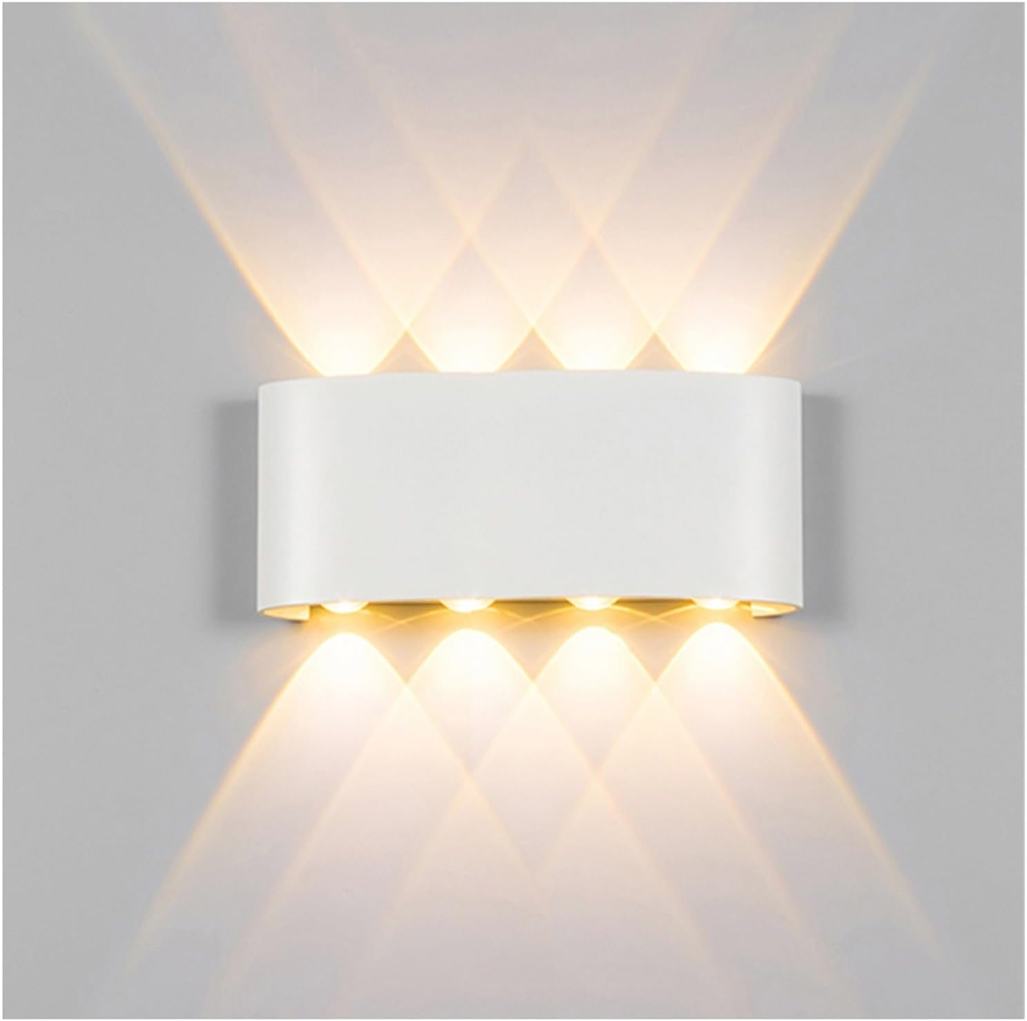 Lampa ścienna LED do użytku wewnętrznego i zewnętrznego Aluminiowa lampa ogrodowa Lampa ścienna z diodami LED Wodoodporna światło ciepłe K