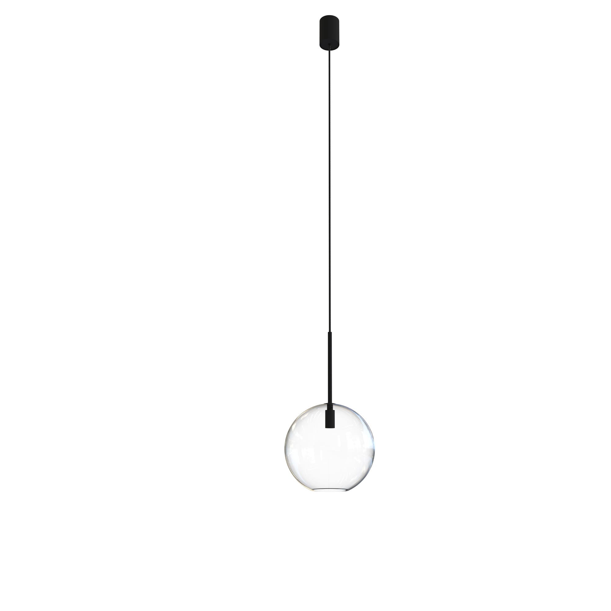 Lampa wisząca Sphere czarno-przezroczysty 1xE27x40W kula wym: 130 x 20 x 20 cm szkło Nowodvorski Lighting