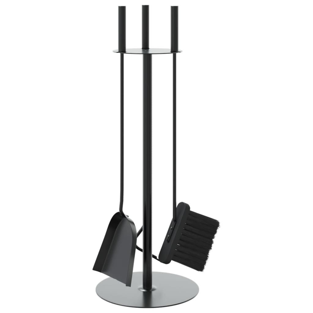 vidaXL Ensemble d'ustensiles de cheminée 4 pièces 22 x 59 cm Acier - 2