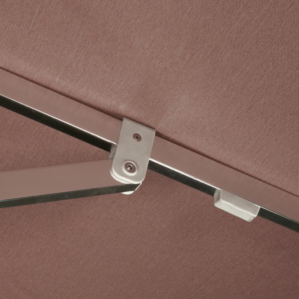 IASO Basics Arles – Parasol carré 2,5 x 2,5 m, toile couleur terre cuite, structure finition aluminium anodisé - 7